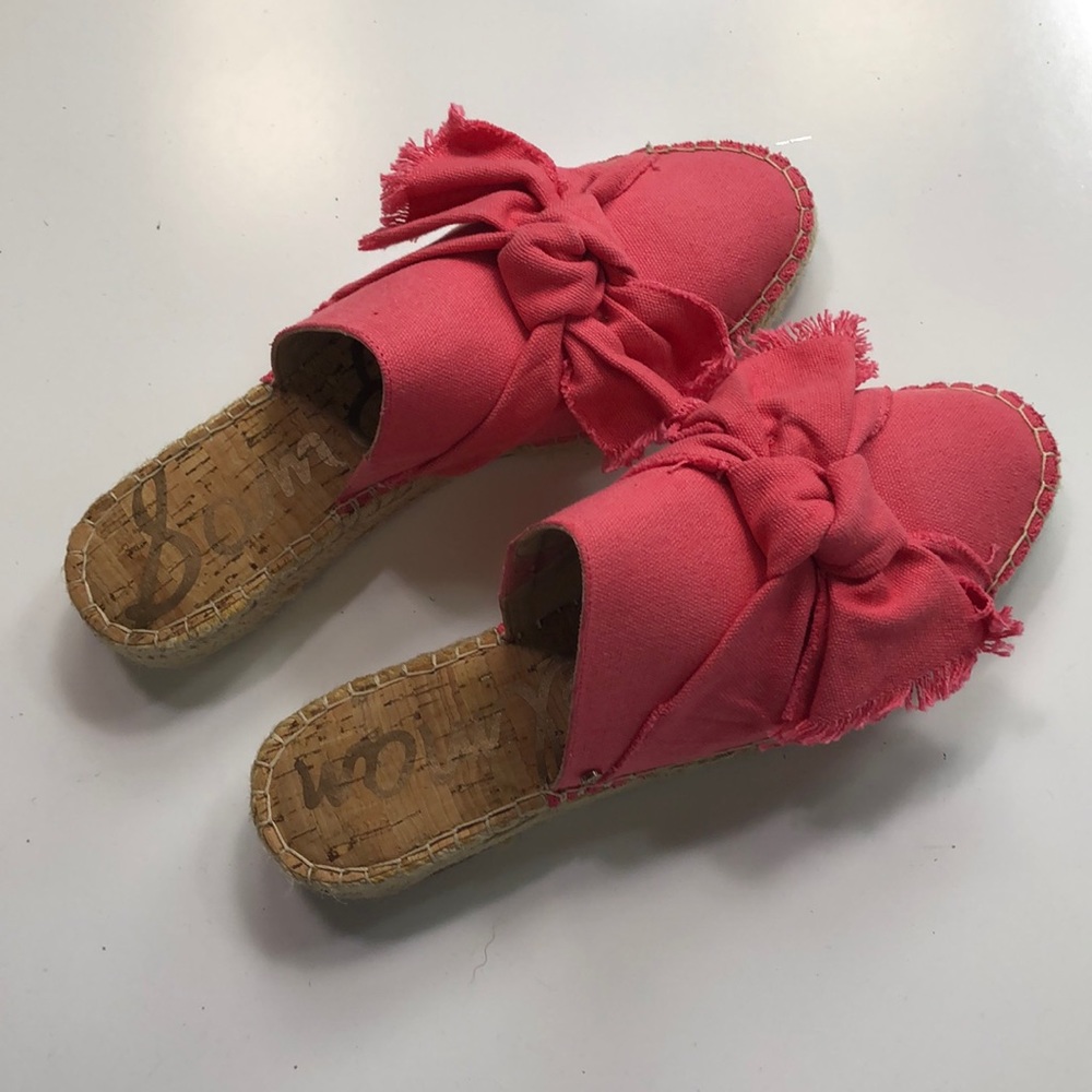 SOLD NWT Sam Edelman Lynda Bow Espadrille Mules - Picture 2 of 7
